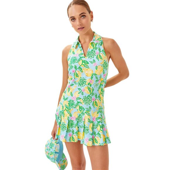Lilly Pulitzer UPF 50+ Luxletic Dania Pleated Dress Set in Bluette NWT - Size XL - Picture 4 of 14